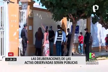 JNE confirma que deliberación y votación de actas observadas será pública
