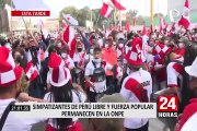 Elecciones 2021: simpatizantes de Fuerza Popular y Perú Libre realizaron plantón cerca de la ONPE