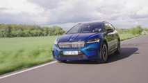ŠKODA ENYAQ SPORTLINE iV in Race Blue Driving Video
