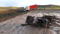 Sağanak sele dönüştü, tarım arazileri su altında kaldı