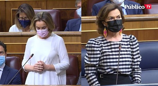 Rifirrafe de Carmen Calvo y Cuca Gamarra sobre los indultos: Preocúpese de sus compañeros del PP que no van a ir a la segunda parte de la foto de Colón