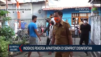 Indekos Pekerja Apartemen Di Semprot Desinfektan