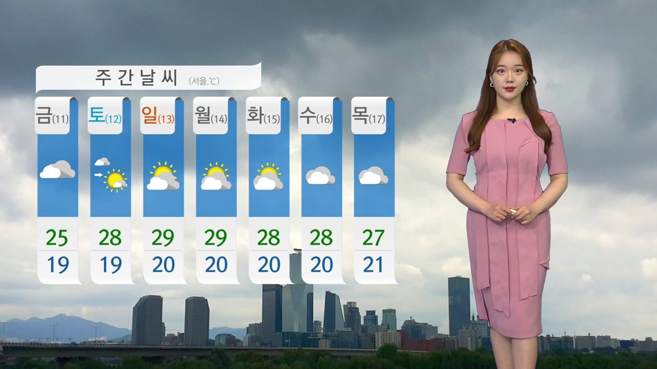 [날씨] 내일 전국 또 '비'...비 내리며 더위 누그러져 / YTN