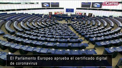El Parlamento Europeo aprueba el certificado digital de coronavirus