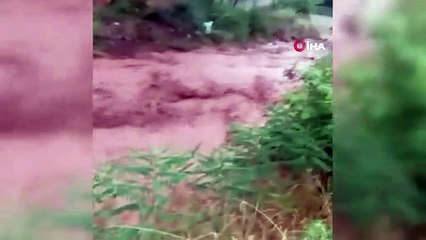 Sakarya nehri kızıla boyandı