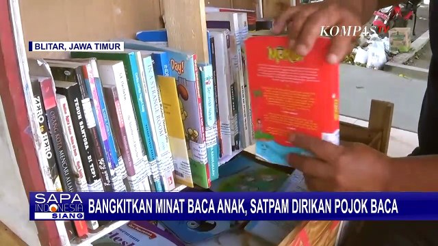 Prihatin Anak-anak Tak Miliki Akses Buku, Satpam di Blitar Dirikan Pojok Baca