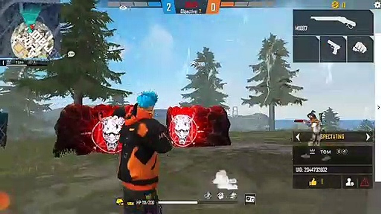 Garena Free fire game play | Tom gamers | One vs one | Tom 04 vs Bad lion