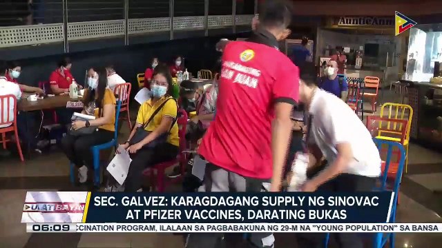 Suplay ng bakuna kontra COVID-19, magiging normal muli ngayong buwan ayon kay Vaccine czar Sec. Galvez; Sec. Dizon, tiwalang maaabot ng PHL ang 500-k daily average vaccination