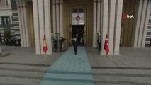 Son dakika haber... Cumhurbaşkanı Erdoğan, Kırgız Cumhuriyeti Cumhurbaşkanı Caparov'u resmi törenle karşıladı