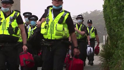 Heavy police presence in Cornwall's Carbis Bay ahead of G7 summit