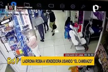 Mujer robó dinero de una galería utilizando la modalidad del “cambiazo”