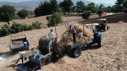 Çiftçilerin zorlu hasat telaşı
