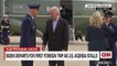 Una cigala pica Joe Biden al coll abans de pujar a l'Air Force One / CNN