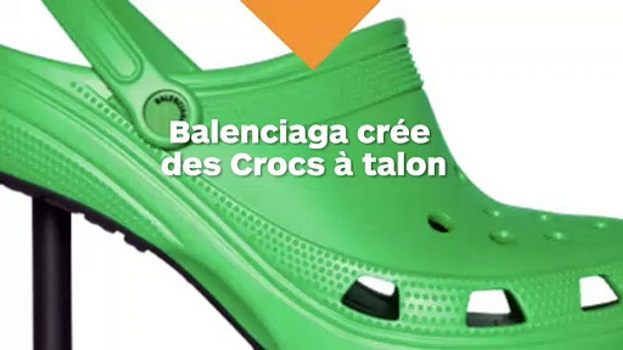 Balenciaga sort une paire de Crocs talon