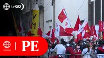 Simpatizantes de Perú Libre y Fuerza Popular se desplazaron a la ONPE | Primera Edición