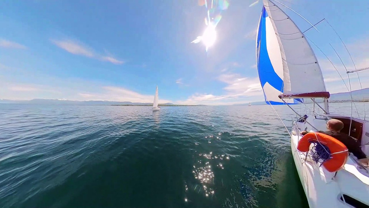 Perche invisible de 3m pour la One X2 d'Insta360 en voilier