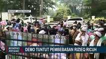 Ricuh Demo Tuntut Pembebasan Rizieq Shihab di Balai Kota Bogor