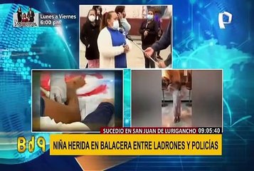 Niña de 5 años resulta herida en balacera entre ladrones y policías