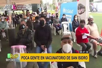 COVID-19: así se desarrolla inmunización a personas de 60 a 62 años en San Isidro
