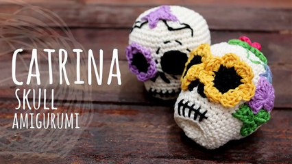 Tutorial Catrina (Skull) Amigurumi Crochet