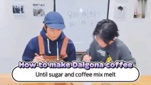 [ENG SUB] BTS RM and JIMIN MAKING DALGONA COFFEE!