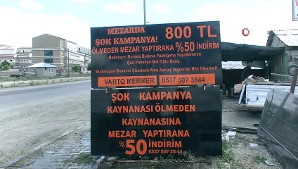 Kaynanası ölmeden mezarını yaptırana yüzde 50 indirim
