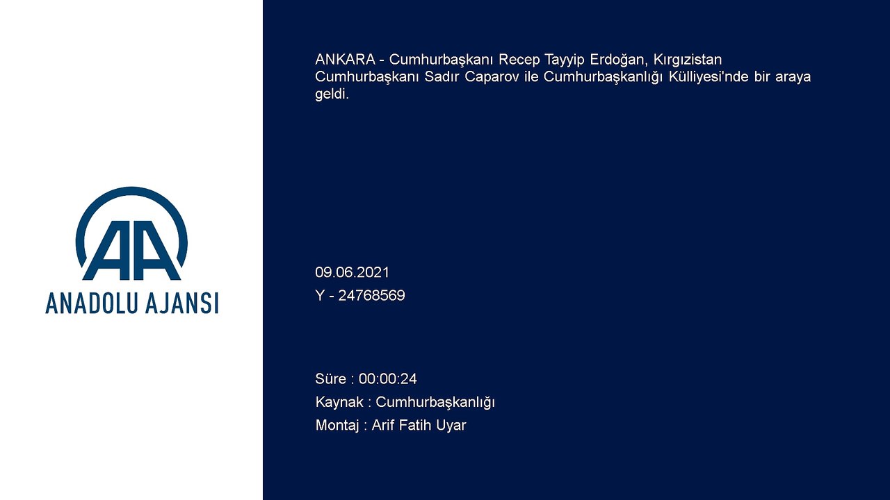 ANKARA - Cumhurbaşkanı Erdoğan, Kırgızistan Cumhurbaşkanı Caparov ile bir araya geldi