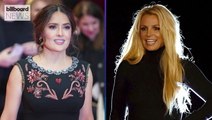 Salma Hayek Dances to Britney Spears' 'Baby One More Time' in New Video | Billboard News