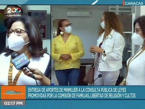 MinMujer entrega propuestas a la Consulta Pública de Leyes Promovidas Comisión de Familias de la AN