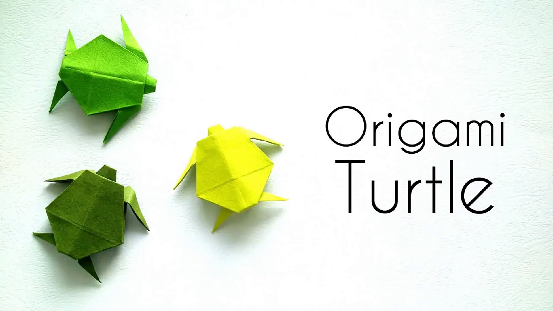 Origami Animals Tutorial: Origami Turtle - video Dailymotion