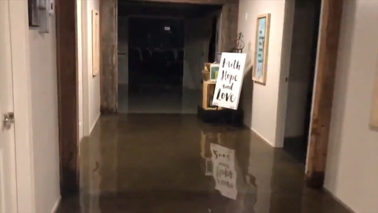 Church flooded after heavy rain in Arkansas