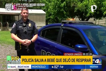 EEUU: Policía salva a bebé que dejó de respirar tras administrarle gotas para gases