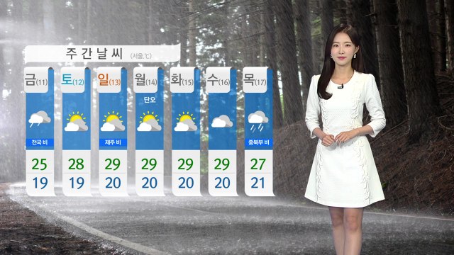 [날씨] 오늘 전국 흐리고 더위 주춤...오늘 밤~내일 전국 비 / YTN