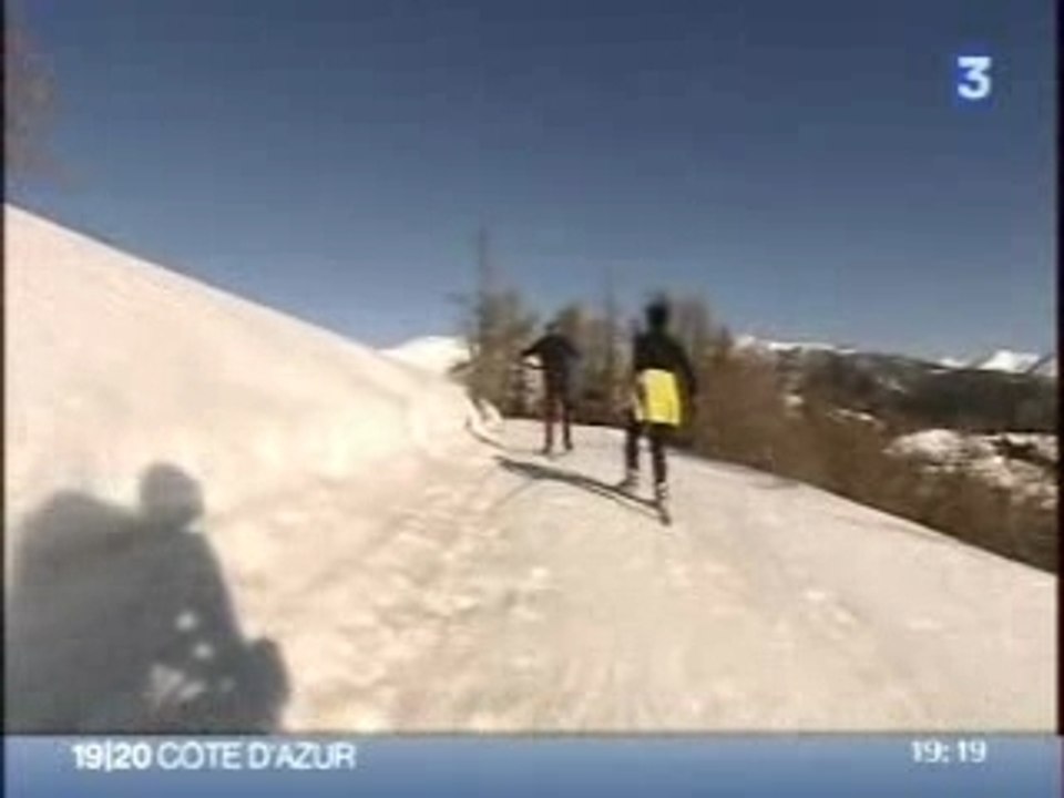 Sky de fon a roubion dans les alpes maritimes