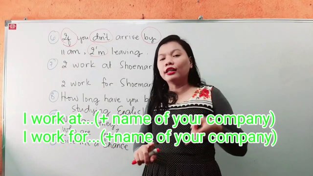 I work at or I work for ENGLIS-TAGALOG GRAMMAR TUTORIAL FOR FILIPINIOS - { PAANO MATUTO MAG-ENGLISH}