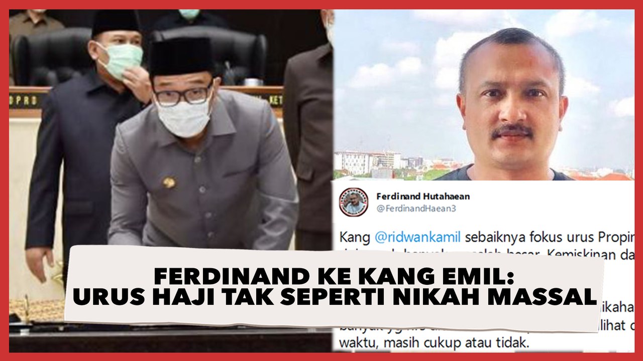 Ridwan Kamil Minta Pusat Lobi Arab Saudi, Ferdinand Urus Haji Tak Seperti Nikah Massal