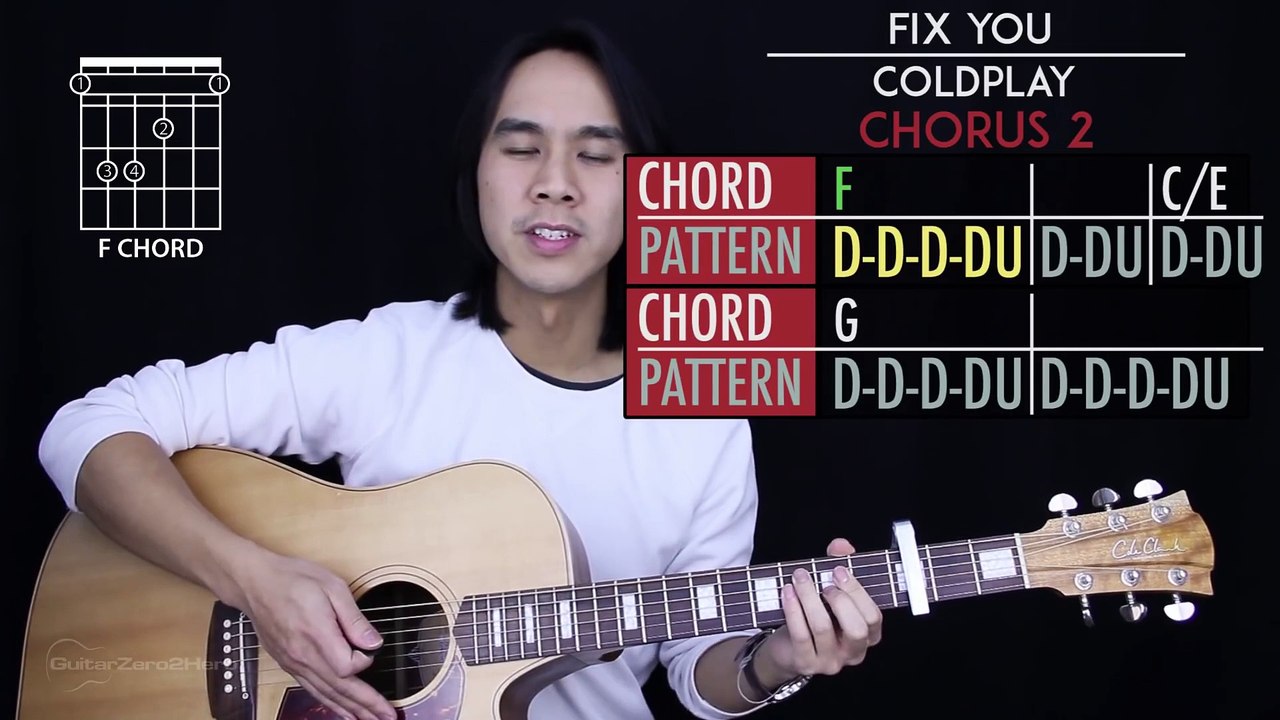 Fix You Guitar Tutorial - Coldplay Guitar Lesson Tabs + Chords + Guitar Cover (1)