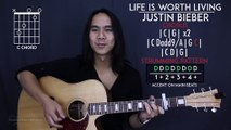 Life Is Worth Living - Justin Bieber Acoustic Guitar Tutorial Lesson