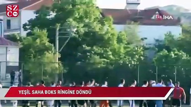 Yeşil saha boks ringine döndü