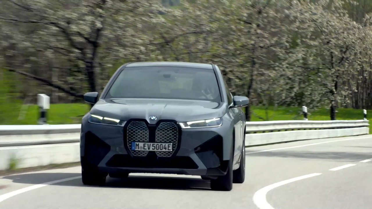 The first-ever BMW iX in Grey Driving Video