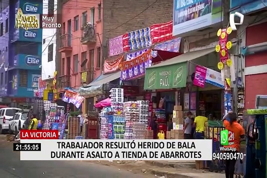 La Victoria: empleado de tienda resultó herido de bala al intentar frustrar asalto