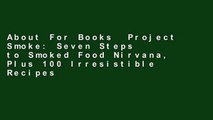 About For Books  Project Smoke: Seven Steps to Smoked Food Nirvana, Plus 100 Irresistible Recipes