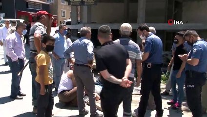 Arnavutköy’de inşaata malzeme taşıyan halat koptu: 1 işçi yaralandı