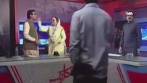 Pakistan'da eski bakandan milletvekiline canlı yayında tokat