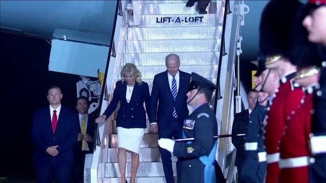 US President Joe Biden arrives in the UK for G7 Summit