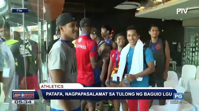 Patafa, nagpasalamat sa tulong ng Baguio LGU #PTVSports
