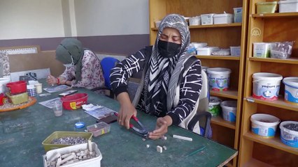 AFYONKARAHİSAR - Atık mermerlerden mozaik tablo yapıyorlar