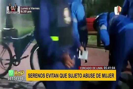 Serenos evitan que sujeto abuse sexualmente de una mujer en el Cercado de Lima