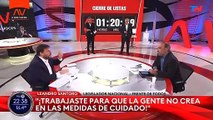 Feroz cruce entre Santoro y Fernando Iglesias: 