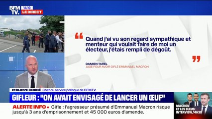 L'homme qui a giflé Emmanuel Macron avait "envisagé de lancer un œuf"